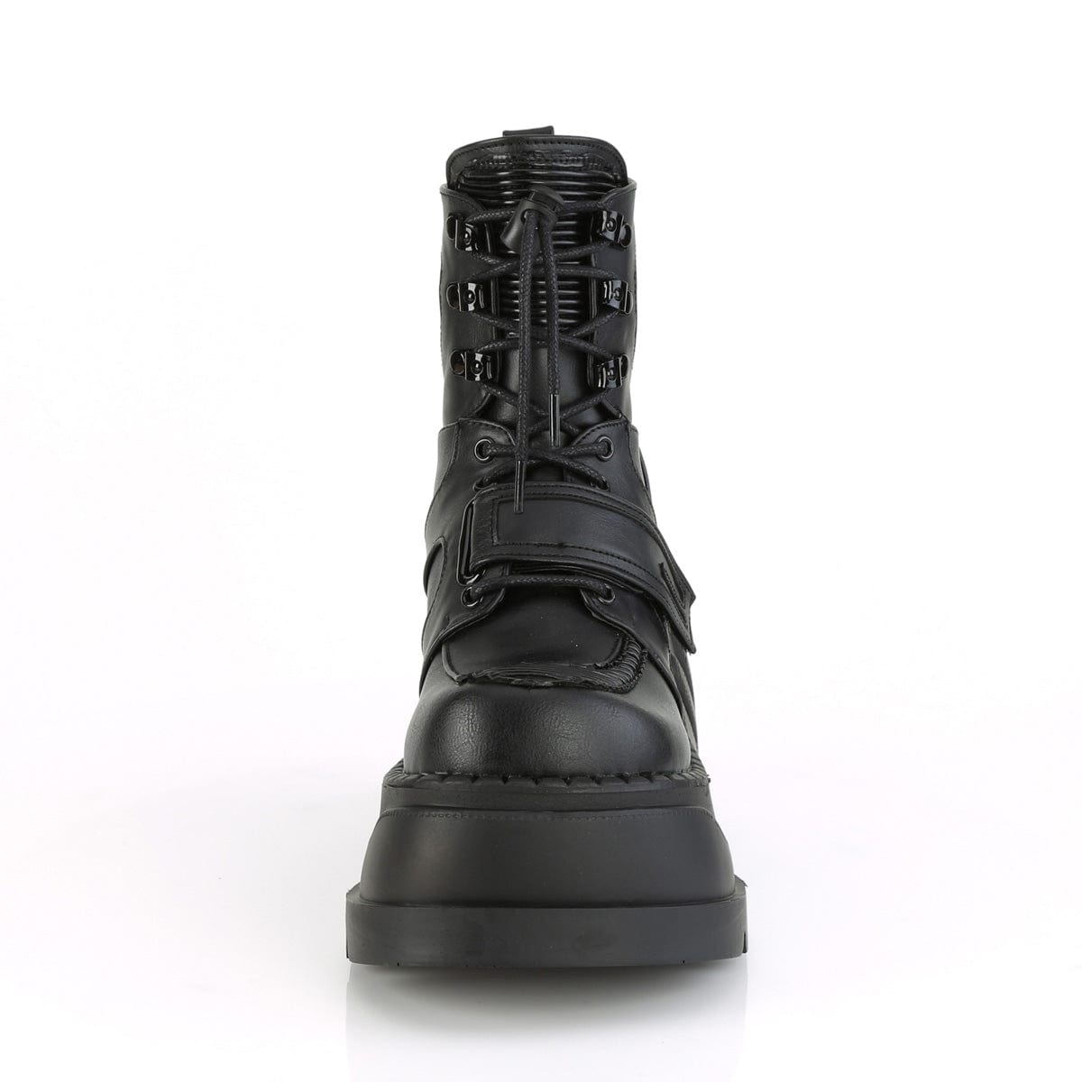 STOMP-13 Black Vegan Leather Ankle Boot Demonia US Size (Women's): 6