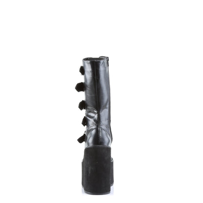 SWING-220 Black Vegan Leather Calf Boot Demonia