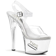TIPJAR-708-5 Clear/Clear Platform Sandal Pleaser US Size (Women's): 5
