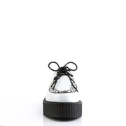 V-CREEPER-502 White Vegan Leather Creeper Demonia US Size (Unisex/Men's): 4