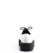 V-CREEPER-502 White Vegan Leather Creeper Demonia US Size (Unisex/Men's): 4