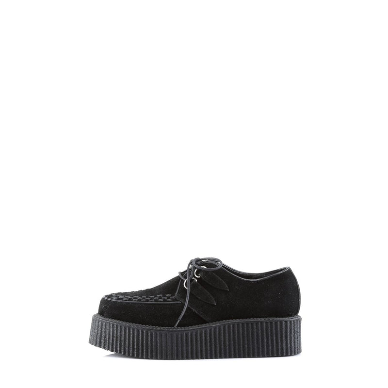 V-CREEPER-502S Black Vegan Suede Creeper Demonia US Size (Unisex/Men's): 4