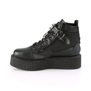 V-CREEPER-566 Black Vegan Leather Ankle Boot Demonia US Size (Unisex/Men's): 4