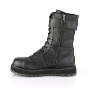VALOR-220 Black Vegan Leather Mid-Calf Boot Demonia US Size (Unisex/Men's): 4