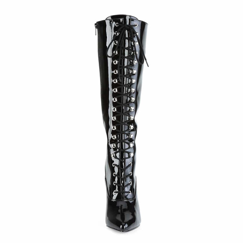 VANITY-2020 Black Patent Knee Boot Pleaser US Size (Women's): 6