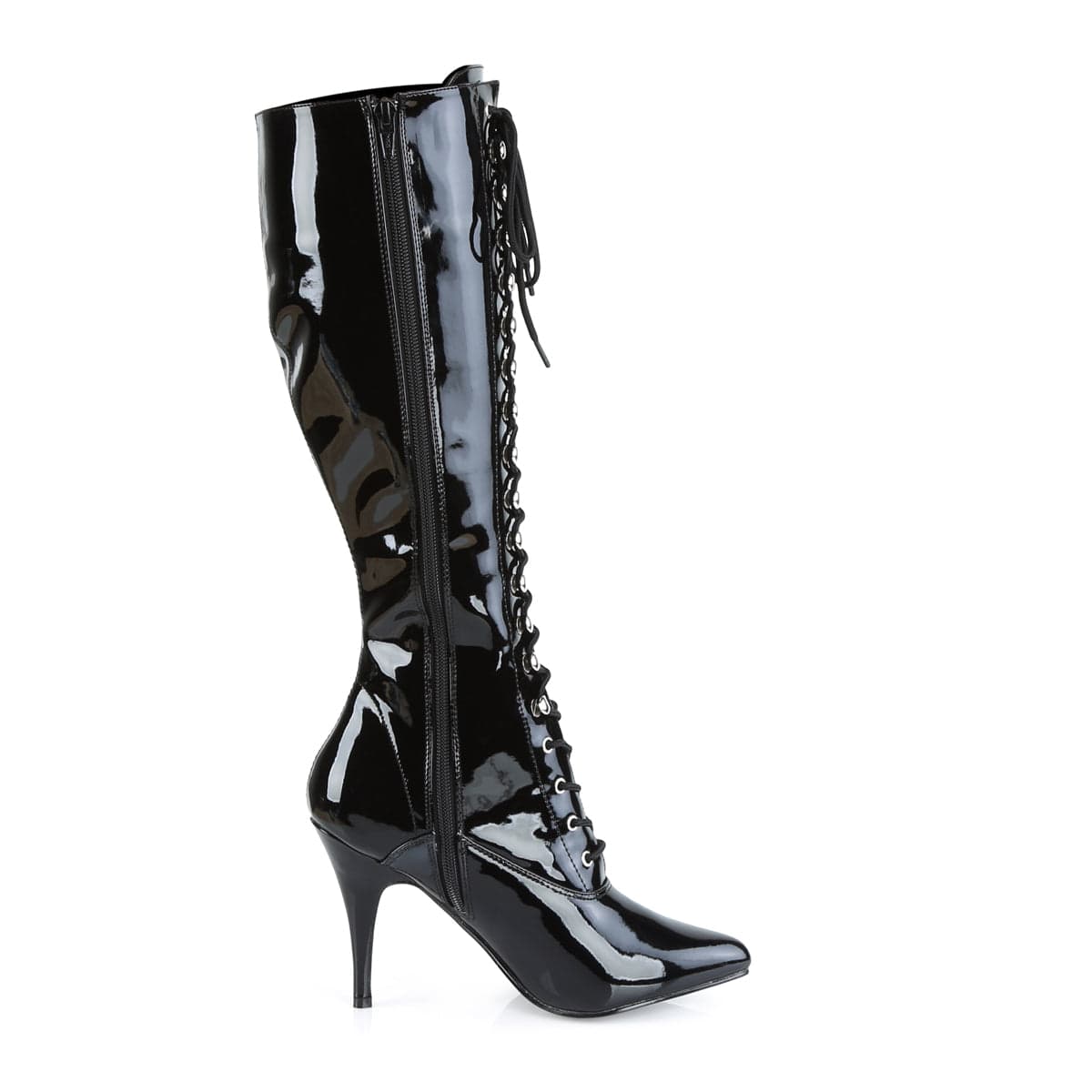VANITY-2020 Black Patent Knee Boot Pleaser US Size (Women's): 6