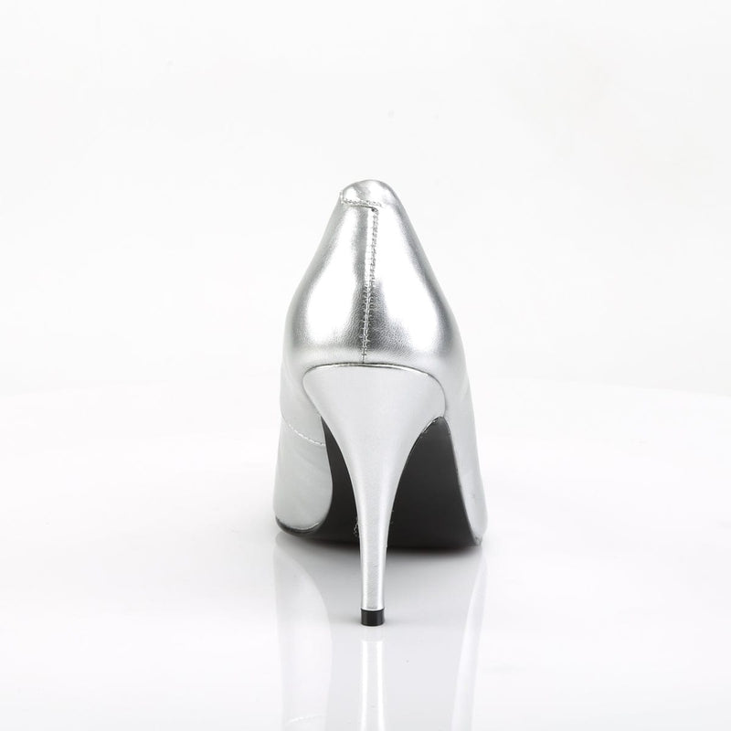 VANITY-420 Silver Faux Leather Pump Pleaser US Size (Women's): 5