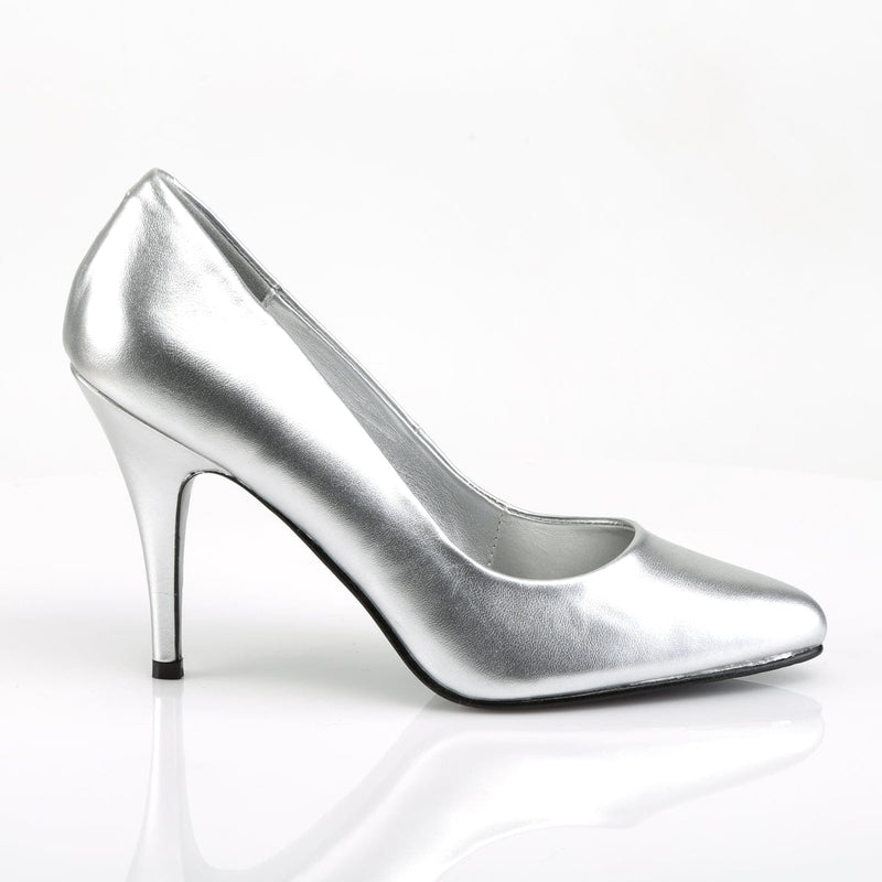 VANITY-420 Silver Faux Leather Pump Pleaser US Size (Women's): 5