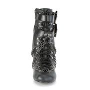 VIVIKA-128 Black Vegan Leather Ankle Boot Demonia US Size (Women's): 6