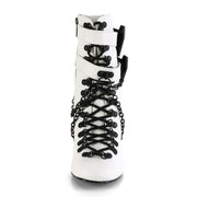 VIVIKA-128 White Vegan Leather Ankle Boot Demonia US Size (Women's): 6