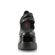 VOID-37 Black Vegan Leather-Patent Mary Janes Demonia US Size (Women's): 6