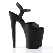 XTREME-809 Black Faux Leather/Black Matte Platform Sandal Pleaser US Size (Women's): 5