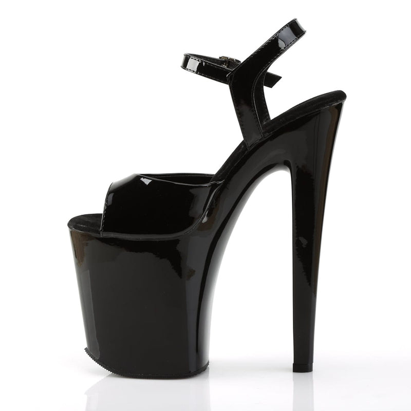 XTREME-809 Black Patent/Black Platform Sandal Pleaser US Size (Women's): 5