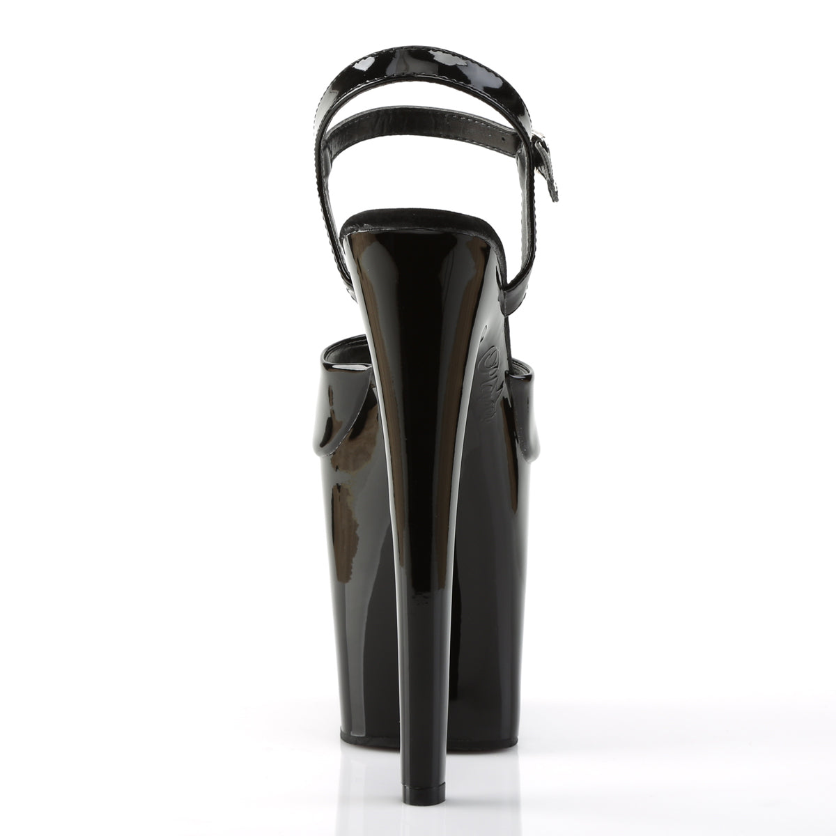 XTREME-809 Black Patent Platform Sandal Pleaser
