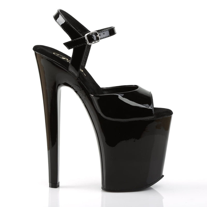 XTREME-809 Black Patent/Black Platform Sandal Pleaser US Size (Women's): 5
