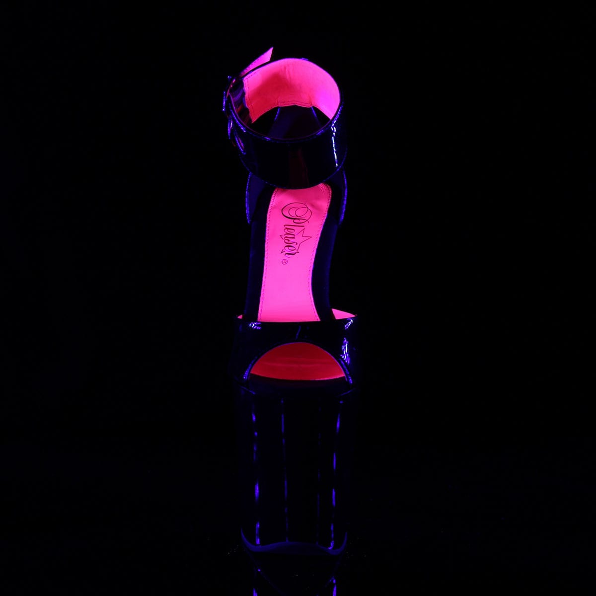 XTREME-875TT Black Patent -Neon Hot Pink/Black Platform Sandal Pleaser US Size (Women's): 5