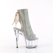 ADORE-1018C-RS Silver AB Rhinestones TPU/Clear Pleaser US Size (Women's): 5