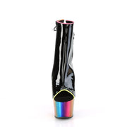 ADORE-1018RC-02 Black Patent/Rainbow Chrome Pleaser US Size (Women's): 5
