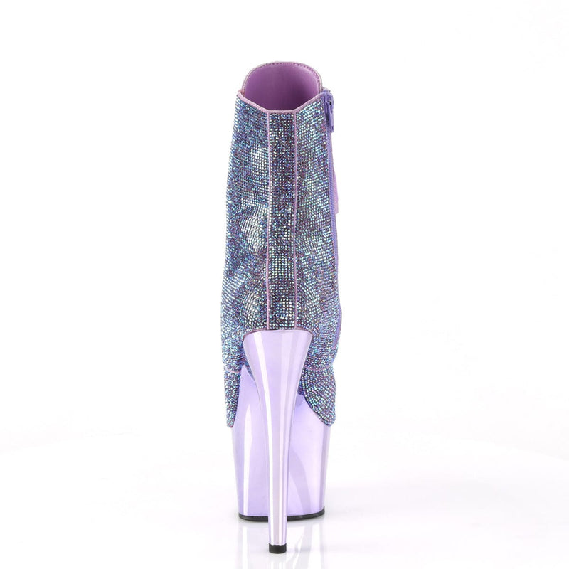 ADORE-1020CHRS Lavender Multi Rhinestones/Lavender Chrome Pleaser US Size (Women's): 5