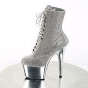 ADORE-1020CHRS Silver Rhinestones/Silver Chrome Ankle Boot Pleaser US Size (Women's): 5