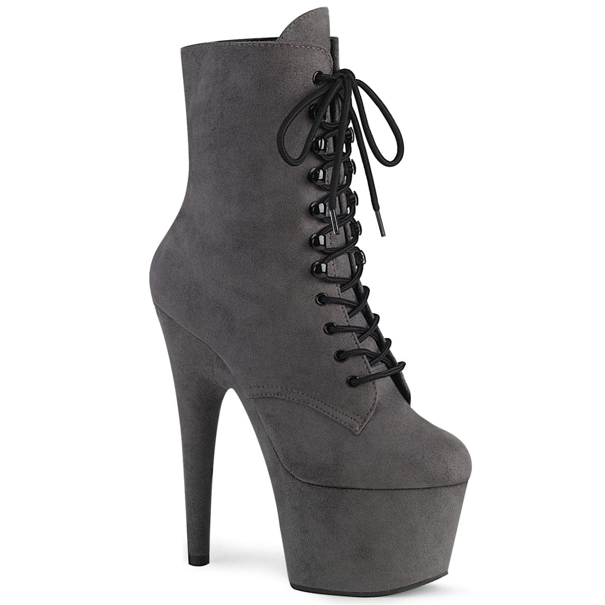 Pleaser Platform Shoes ADORE 1020FS Grey Faux Suede