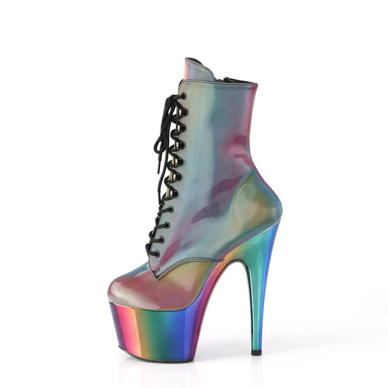 ADORE-1020RC-REFL Rainbow Reflective/Rainbow Chrome Ankle Boot Pleaser US Size (Women's): 5