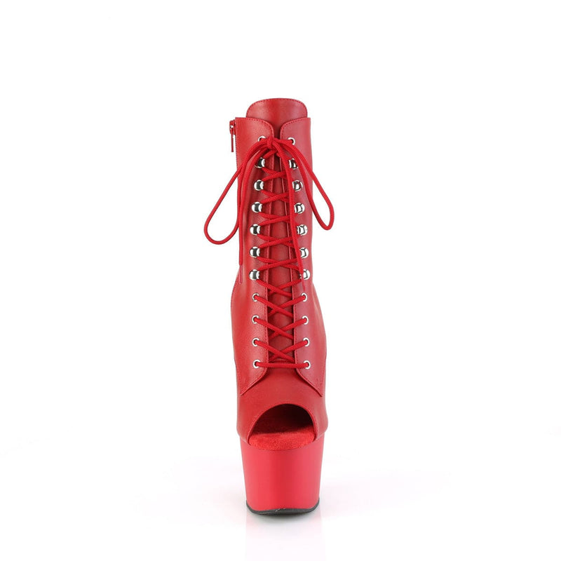 ADORE-1021 Red Faux Le/Red Matte Pleaser US Size (Women's): 5