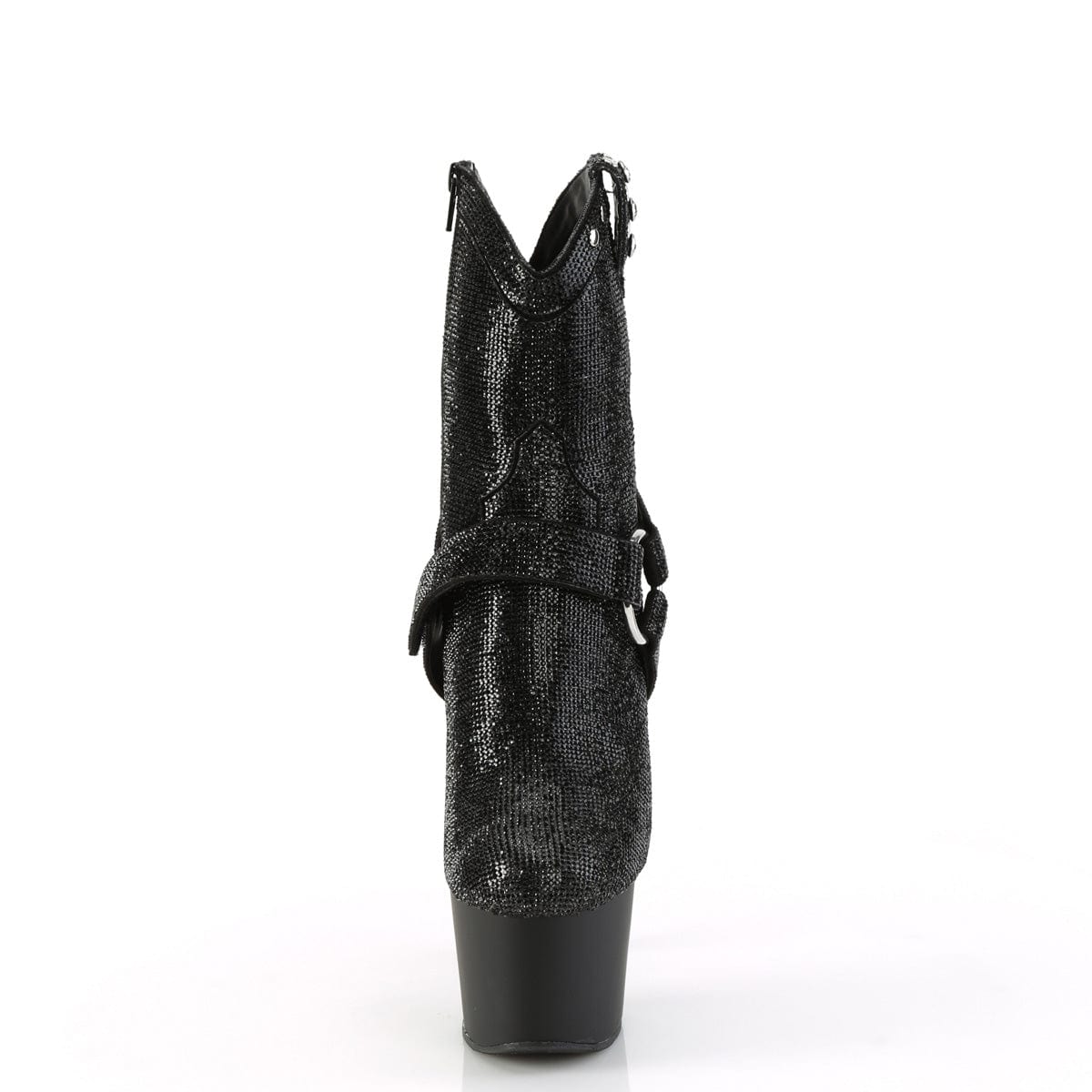 ADORE-1029RS Black Rhinestones/Black Matte Pleaser US Size (Women's): 5