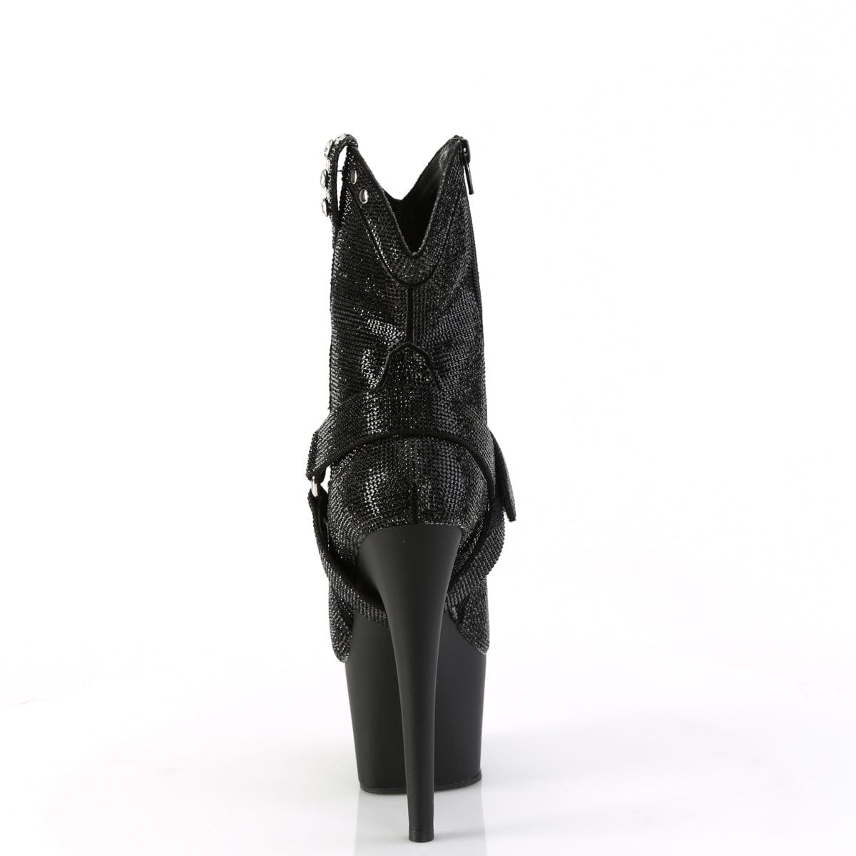 ADORE-1029RS Black Rhinestones/Black Matte Pleaser US Size (Women's): 5