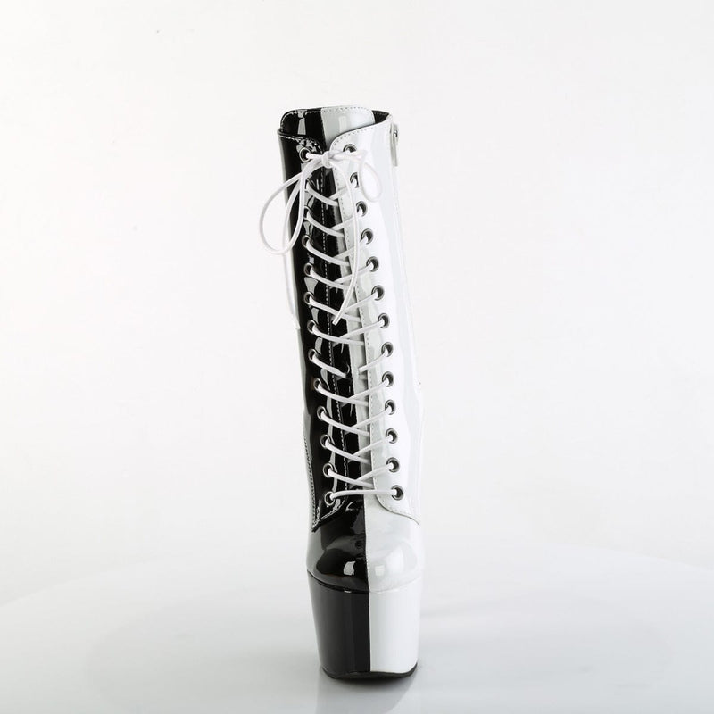 ADORE-1040TT Black-White Patent/Black-White Pleaser US Size (Women's): 5