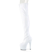 ADORE-3000HWR White Stretch Hologram/White Hologram Thigh Boot Pleaser US Size (Women's): 5