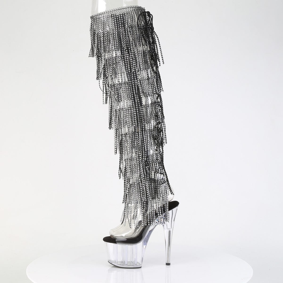 ADORE-3019C-RSF Clear-Black/Clear Pleaser US Size (Women's): 5