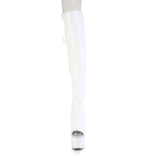 ADORE-3019HWR White Stretch Hologram/White Hologram Pleaser US Size (Women's): 5