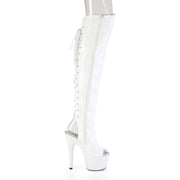 ADORE-3019HWR White Stretch Hologram/White Hologram Pleaser US Size (Women's): 5