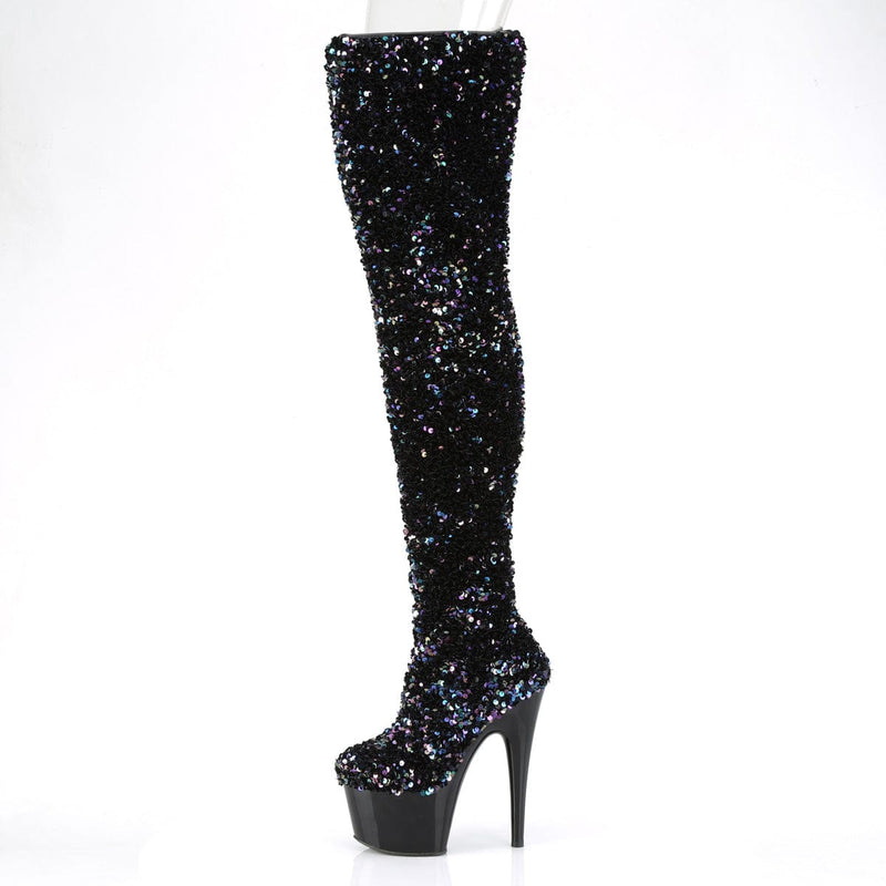 ADORE-3020 Black Multi Seuqins/Black Boot Pleaser US Size (Women's): 5