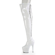 ADORE-3063 White /White Thigh Boots Pleaser US Size (Women's): 5