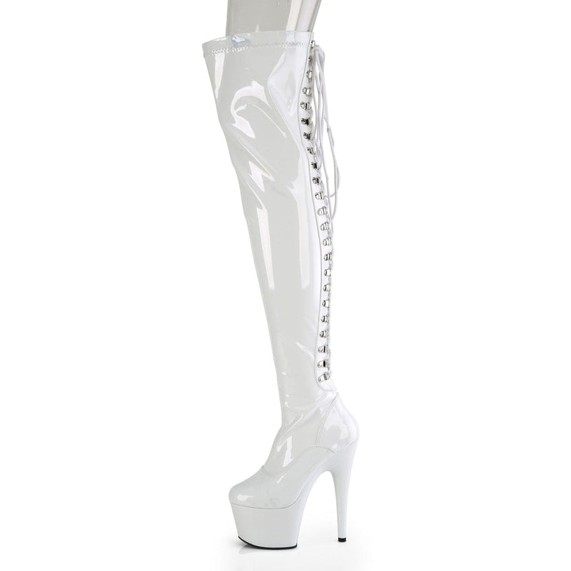 ADORE-3063 White /White Thigh Boots Pleaser US Size (Women's): 5