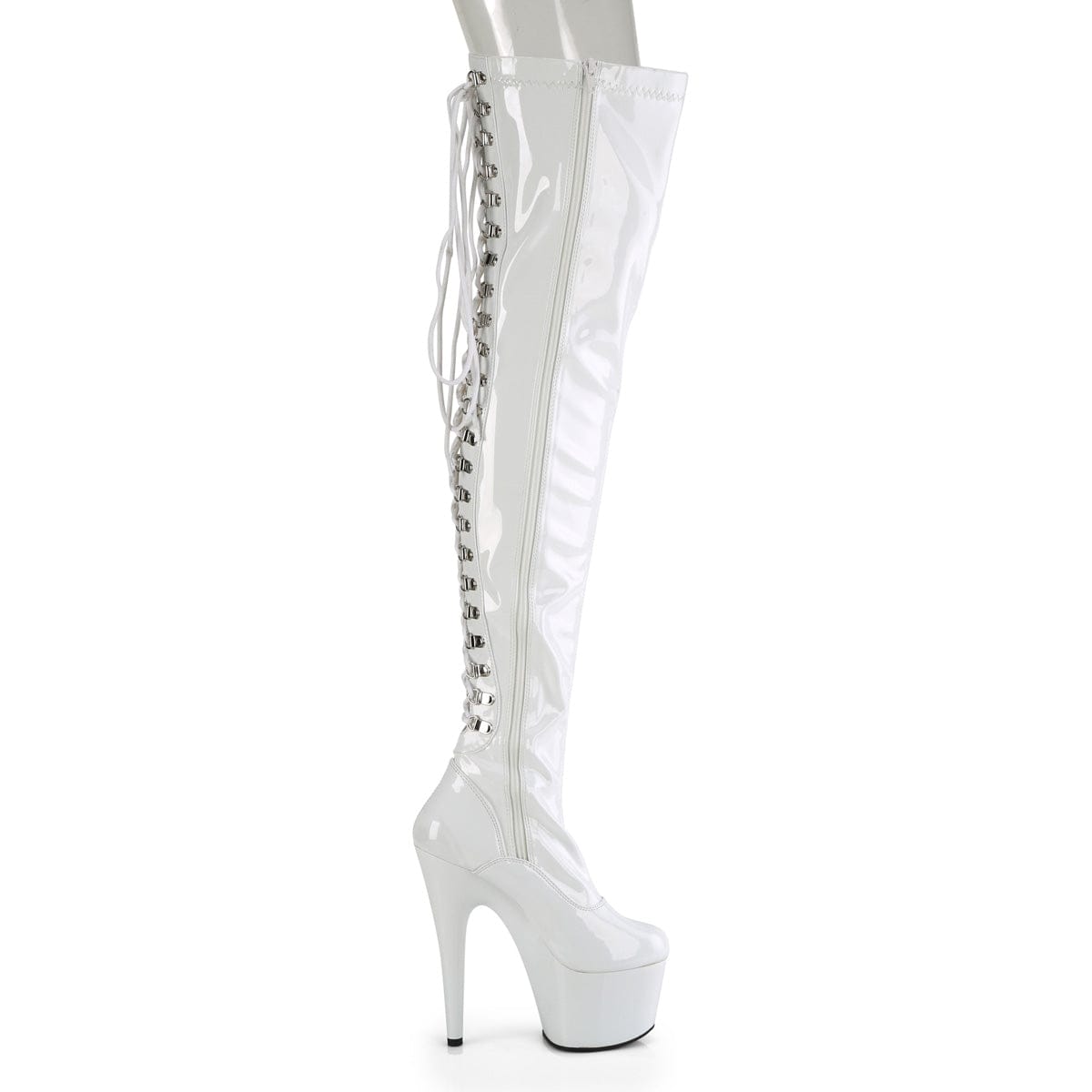 ADORE-3063 White /White Thigh Boots Pleaser US Size (Women's): 5