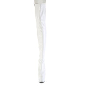 ADORE-3850 White Stretch Patent/White Pleaser US Size (Women's): 5