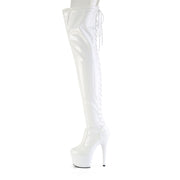 ADORE-3850 White Stretch Patent/White Pleaser US Size (Women's): 5