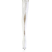 ADORE-3850 White Stretch Patent/White Pleaser US Size (Women's): 5