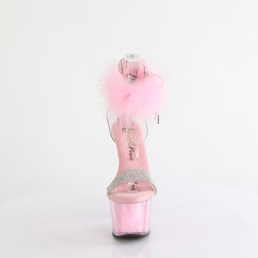 ADORE-727F Clear-Baby Pink Fur/M Pleaser US Size (Women's): 5