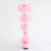 ADORE-728F Clear-Baby Pink Fur/M Pleaser US Size (Women's): 5