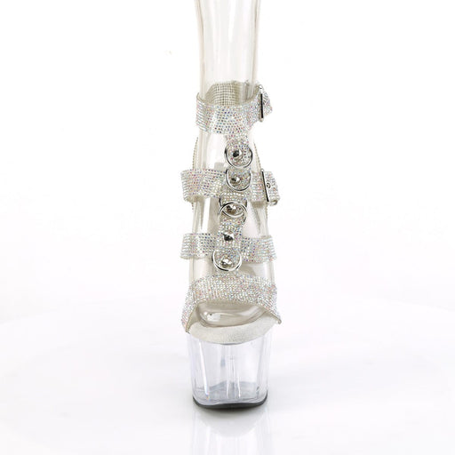 ADORE-756RS Silver AB Rhinestones TPU/Clear Pleaser US Size (Women's): 5