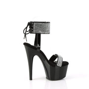ADORE-770 Black Patent -Rhinestones/Black Pleaser US Size (Women's): 5