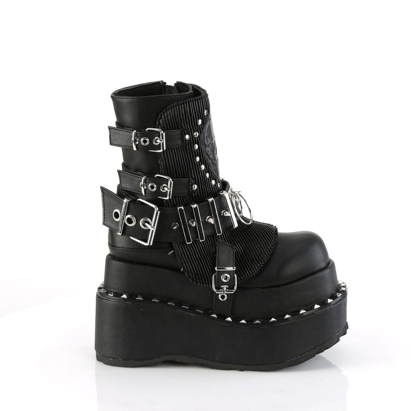 BEAR-150 Black Vegan Leather Demonia US Size (Women's): 6