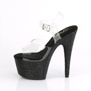 BEJEWELED-708DM Clear/Black Rhinestones Shoes Pleaser US Size (Women's): 5