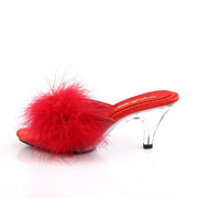 BELLE-301F Red Pu-Fur/Clear CURRENT Fabulicious US Size (Women's): 5