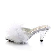 BELLE-301F White Pu-Fur/Clear CURRENT Fabulicious US Size (Women's): 5