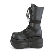 BOXER-230 Black Vegan Leather Mid-Calf Boot Demonia US Size (Unisex/Men's): 5